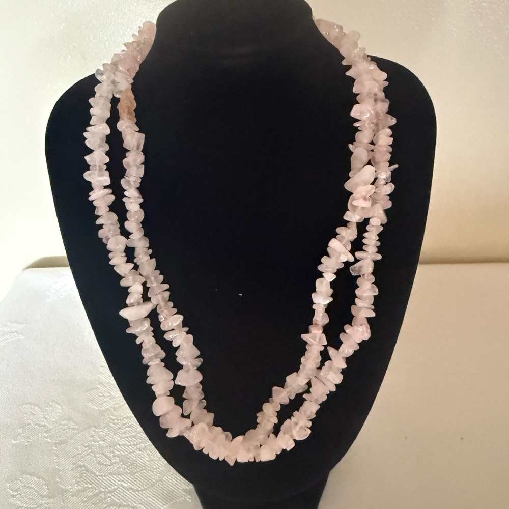 Elegant Pink Stone Necklace